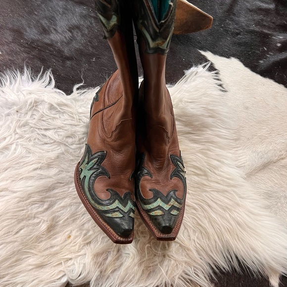 Tony Lama Cowgirl western leather boots size 7 - Picture 4 of 10